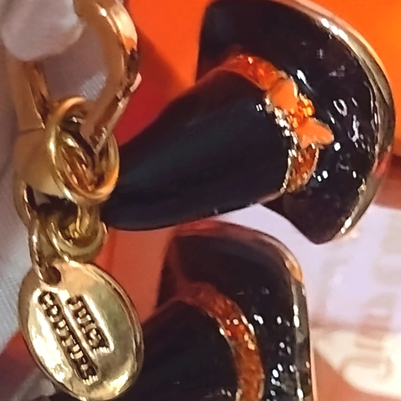 Juicy Couture Enamel Orange & Black Pointed Witches Hat Never Removed From 🎁NWT - Picture 2 of 9